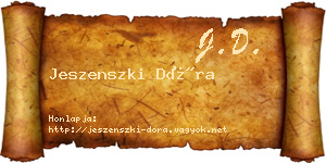 Jeszenszki Dóra névjegykártya